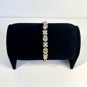 18k yellow gold-plated X O link bracelet